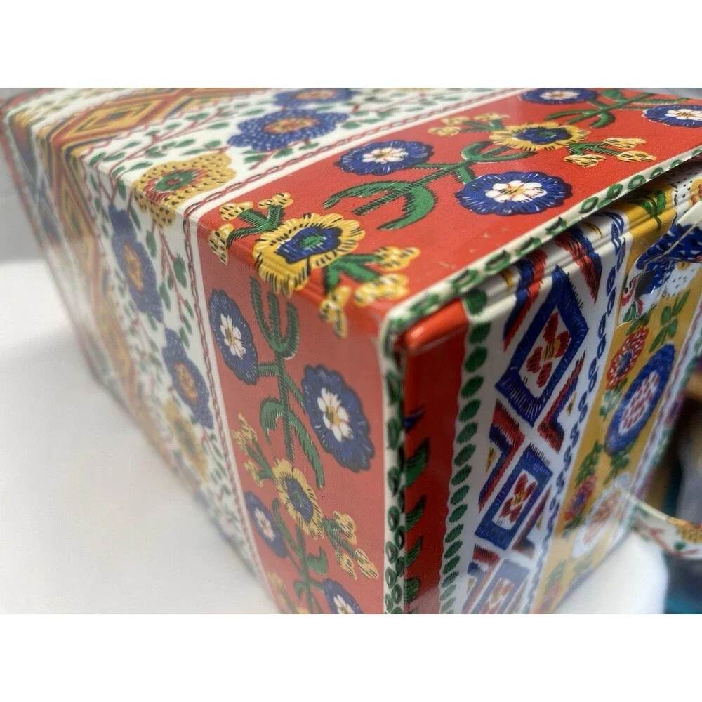 Vintage Boho Large Diaper Bag Patterned Box Retro Multicolor Crossbody Groovy